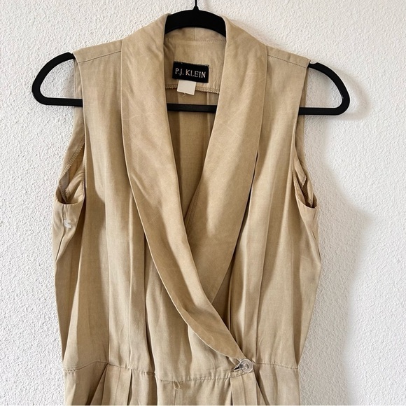 P. J. KLEIN VTG Wrap Sleeveless Shorts Romper Women Fits Medium - Picture 3 of 11
